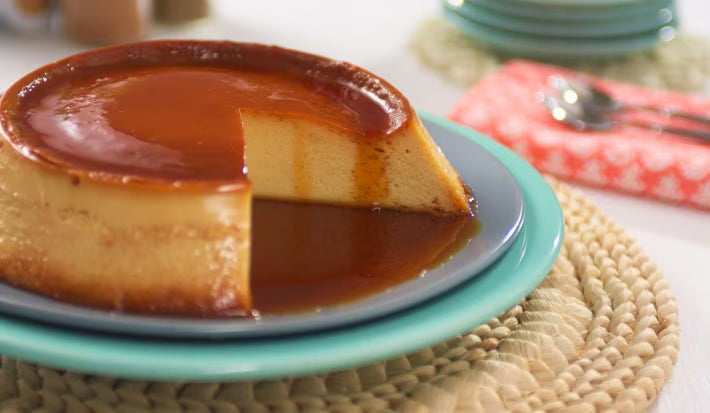 Flan horneado de dulce de leche